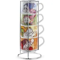 Egan 7 Dwarves+metal Shelf S 80ml Cup 4 Units Transparant