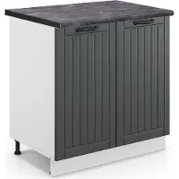 Vicco Fame-Line Wastafelkast – 80 cm met legplank, WB Antraciet Antraciet landhuis
