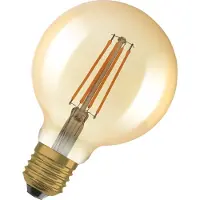 Osram 1906 Vintage Edition, geschikt voor E27-fitting, goudkleurig glas, warmwit (2400K), 725 lumen, vervangt traditionele 55W lampen, dimbaar, 2-delige verpakking