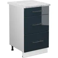 Vicco Fame-Line Keukenkasten – 50 cm, AP Marmer Donkerblauw hoogglans