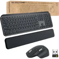 Logitech Master MX Keys Combo for Bussiness toetsenbord Inclusief muis Kantoor RF-draadloos + Bluetooth QWERTZ Zwitsers Grafiet