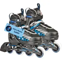 Hudora Kinderinlineskates Leon, maat 29-32 (zwart/blauw)