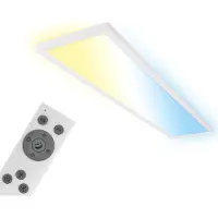 Briloner LED-plafondlamp Tava CCT, dimbaar, wit / opaal, Werkkamer / Kantoor, Kunststof, LED plafondlamp