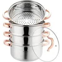 Klausberg 7733 - stoompan - 5 delig - 22 cm - rvs - alle warmtebronnen