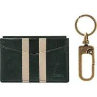 Fossil Kaarthouder Sleutelhanger Card Case Key Gift Set Spruce Groene Veelkleurig