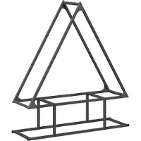 vidaXL Brandhoutrek 80x25x90 cm koudgewalst staal antracietkleurig