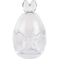 Clayre & Eef Glazen potje Ei Ø 8x14 cm Transparant Glas