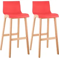 CLP Hover Set van 2 barkrukken - Kunststof rood