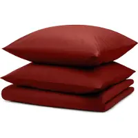 Blumtal Dekbedovertrek met Kussensloop - Anti-Allergisch - Tegen huisstofmijt - 260 x 240 cm - 2 Kussenslopen 65 x 65 cm - Donkerrood