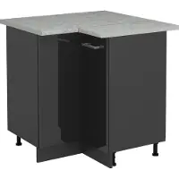 Vicco R-Line Hoekkast – 75.6 cm WB Marmer Antraciet Hoogglans