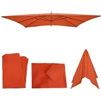 Mendler Vervangingsstof voor houten zonnescherm Florida, 2x3 meter, zonneschermhoes, tuinschermhoes terracotta