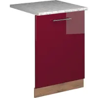 Vicco Fame-Line Vaatwasserfrontpaneel – 60 cm, WB Marmer Bordeauxrode hoogglans