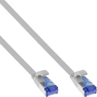 InLine UFTP CAT6a flexibele platte netwerkkabel | TPE LSZH | grijs | 15 meter