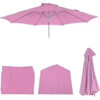 Mendler Vervangende hoes voor parasol N19, parasolhoes vervangende hoes, Ø 3m stof/textiel ~ lila