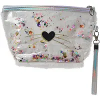 Clayre & Eef damesaccessoiretas, model Hart, 23x13 cm, wit, gemaakt van polyurethaan