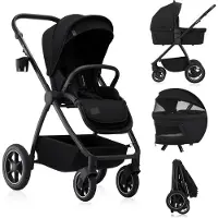 Lionelo Meril 2in1 Kinderwagen - Buggy- XL Reiswieg & Wandelwagen - All-Terrain Wielen - UPF50+ - Compleet Accessoireset