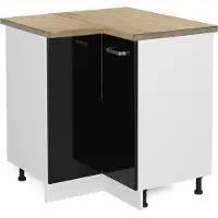 Vicco R-Line Hoekkast – 75.6 cm, WB Eik Zwart hoogglans