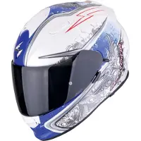 Scorpion EXO-491 Run Wit Blauw Integraalhelm Maat XS