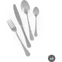 Excelsa Italiaans Design Drops Bestekset – 24-Delig – RVS – Zilver – 6 Personen