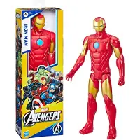 Marvel Avengers Titan Hero Series, Iron Man Fig., 12" Articulated Rood/Goud, voor Leeftijd 4+