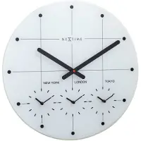 Nextime Big City wandklok (Kleur: wit)