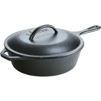Lodge Logic skillet koekenpan met deksel ø 27 cm gietijzer zwart