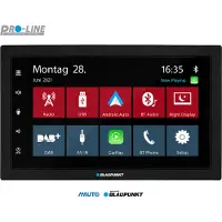 Blaupunkt Mannheim 600 DAB Autoradio met scherm dubbel DIN Android Auto, Aansluiting voor stuurbediening, Aansluiting voor achteruitrijcamera, Apple CarPlay,
