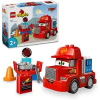 LEGO DUPLO | Disney en Pixar's Cars: Mack-vrachtwagen bij de race, autospeelset voor peuters vanaf 2 jaar, cadeau voor 2-jarigen die van de rode sleepwagen uit de film houden. Artikelnummer: 10417
