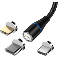 MaXlife 3 in 1 USB kabel USB-C, lightning, micro-USB Magnetisch 100cm