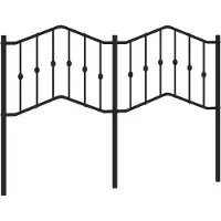 vidaXL Vervangend hoofdbord 135 cm metaal zwart