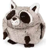 Noxxiez Cozy Handwarmer/knuffel Wasbeer Junior 35 Cm Grijs/wit