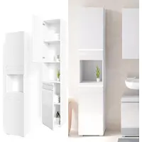 Vicco Fredd Badkamerkast – 36.4 x 190.5 cm Wit Hoogglans
