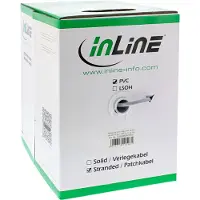InLine Patchkabel Cat.5e, grijs, SF/UTP, AWG26, CCA, PVC, 100m