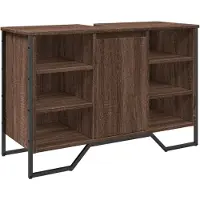 vidaXL Wastafelkast 91x35x60 cm bewerkt hout bruin eikenkleurig