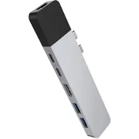 Hyper usb C naar hdmi, ethernet en usb A Docking Station Zilver