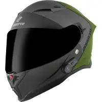 Bogotto H153 BT SPN Zwart Groen Bluetooth Helm Maat XS