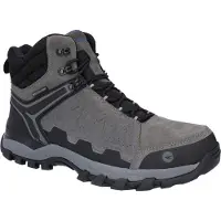 Hi-tec V-Lite Explorer WP Koe Suède Leren Heren Wandelschoenen Antraciet/Grijs/Donkerblauw