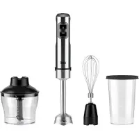 Diverse TSA3507 Blender 0 6 l 1200 W Zwart Zilver, Staafmixer, Zwart, Zilver