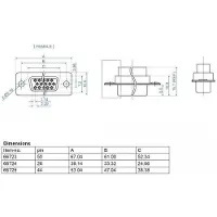 DeLOCK D-Sub HD 44 pin crimp female, metal, 2 pieces