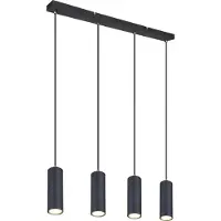 Globo Hanglamp Robby 4 Lichts Zwart