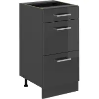 Vicco R-Line Keukenonderkast – 40 cm met laden, zonder werkblad Antraciet Hoogglans