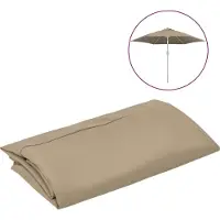 vidaXL Vervangingsdoek voor parasol 300 cm taupe