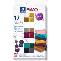 Fimo effect - ovenhardende boetseerklei - colour pack 12 kleuren sparkle colours