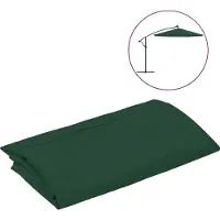 vidaXL Vervangingsdoek voor zweefparasol 350 cm groen