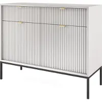 Selsey Dressoir Louis 2 deurs 2 lades | spaanplaat grijs 104x83x39 cm dressoirs | NADUVI