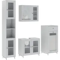 Vicco Malte Badkamermeubelset – 4 delen Wit