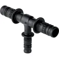 Geberit GE Mepla T-stuk, verkleind, PVDF, 90 graden, afmetingen 63 x 32 x 63 mm, 1 stuk.