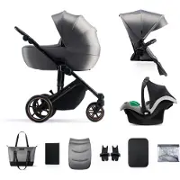 Kinderkraft 3 In 1 Prime 2 Mink Pro Baby Stroller Zilver