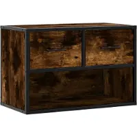 vidaXL Tv-meubel 60x31x39,5 cm bewerkt hout metaal gerookt eikenkleur