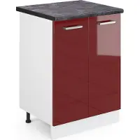 Vicco R-Line Keukenonderkast – 60 cm, WB Antraciet Rode hoogglans